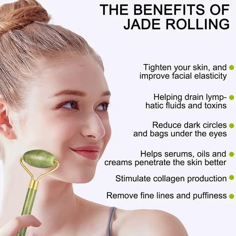RollPro | Ensemble de rouleaux faciaux en jade Gua Sha (4PCS)