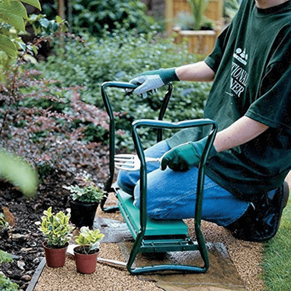KNEEKEEPER - Siège de jardin et coussin pour genoux avec sac de rangement