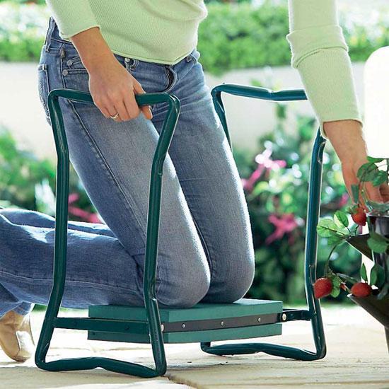 KNEEKEEPER - Siège de jardin et coussin de genoux avec sac de rangement
