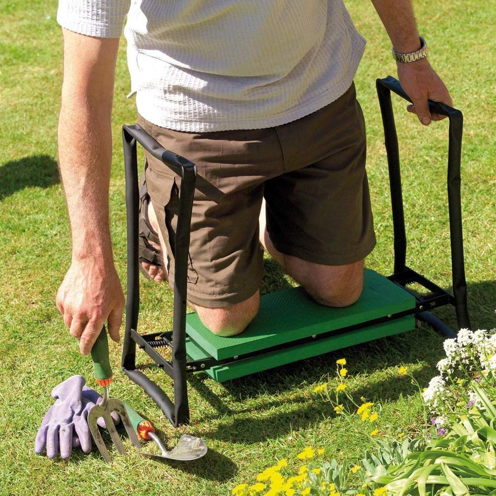 KNEEKEEPER - Siège de jardin et coussin pour genoux avec sac de rangement