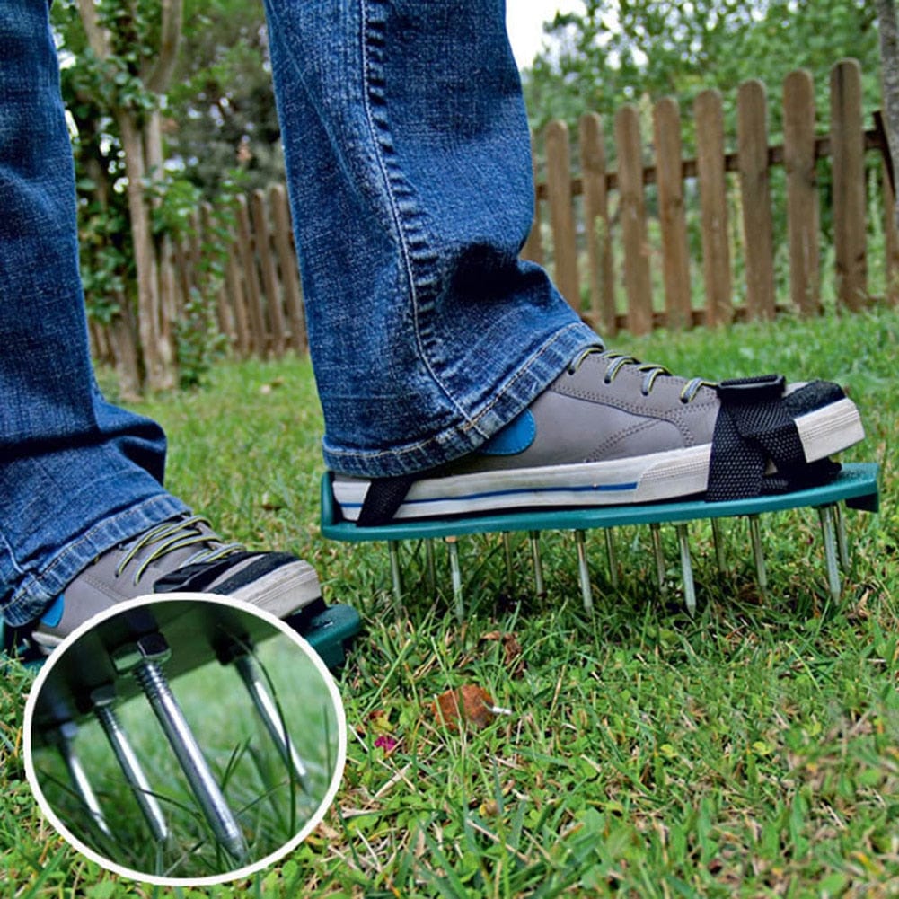 GardenPro - Chaussures Aérateur de Pelouse à Pointes pour une Santé et Croissance Améliorées de l'Herbe