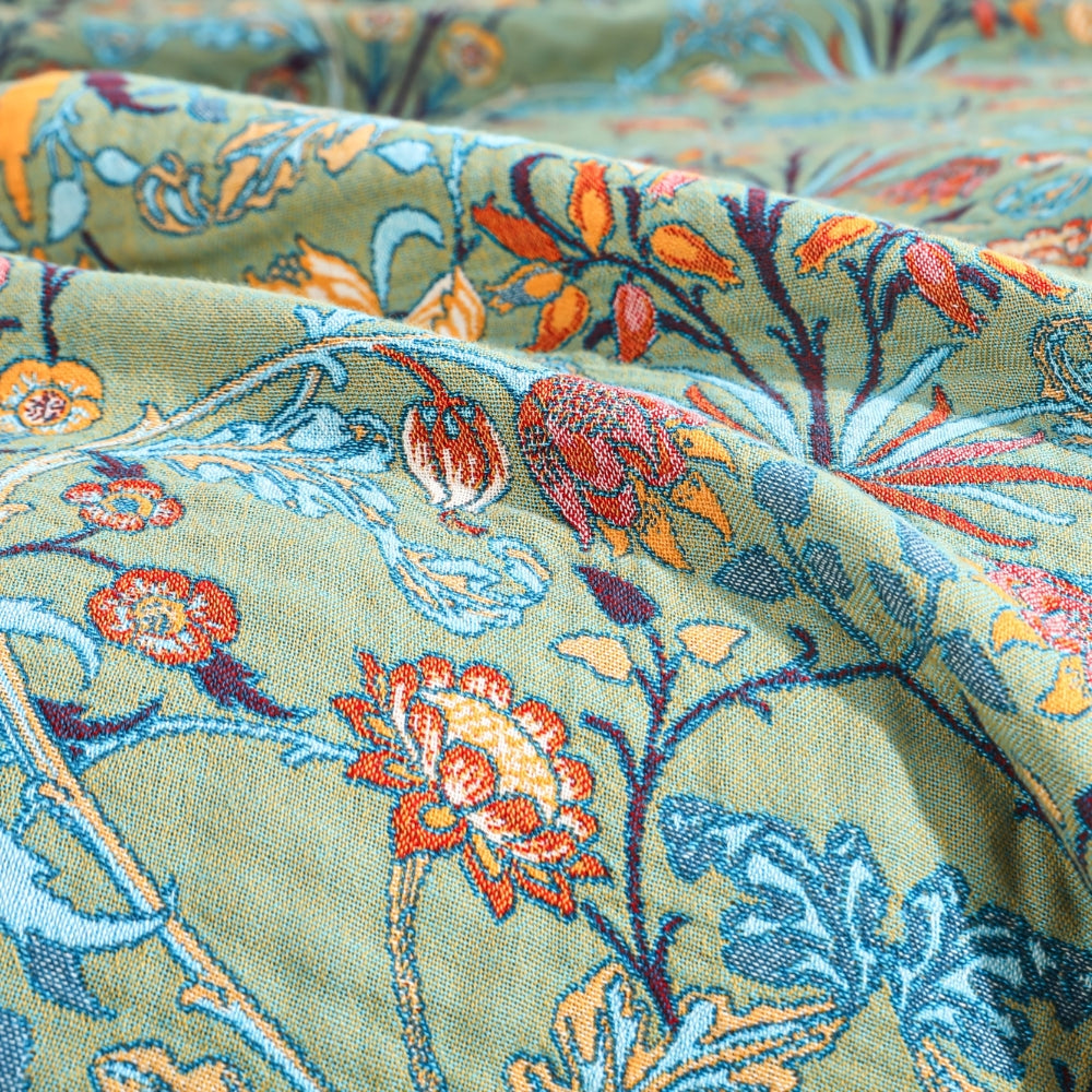 Couverture réversible en coton pur Wild Petal