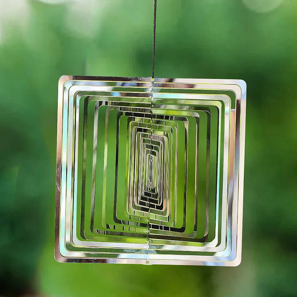 Moulin à Vent en Acier Inoxydable avec Design 3D