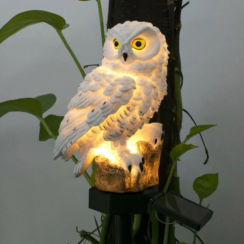 Lampe de jardin | Lampe hibou extérieure | Lampe solaire automatique | NightOwl
