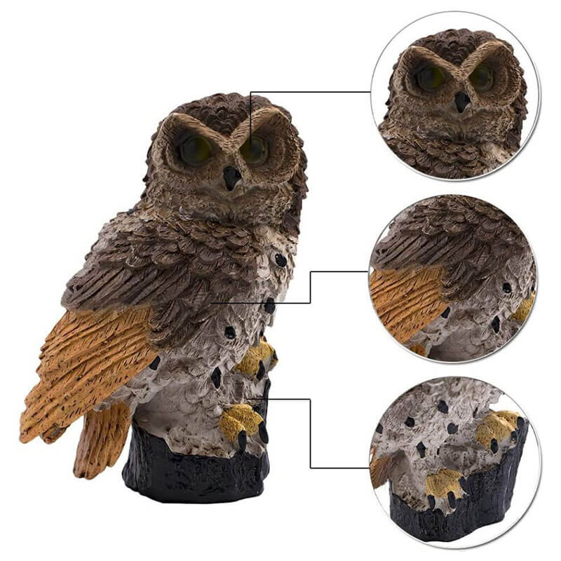 Lampe de jardin | Lampe hibou extérieure | Lampe solaire automatique | NightOwl