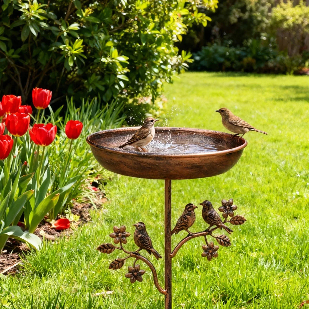 Abreuvoir pour oiseaux de jardin | Bol décoratif | Piquet stable | GardenShine