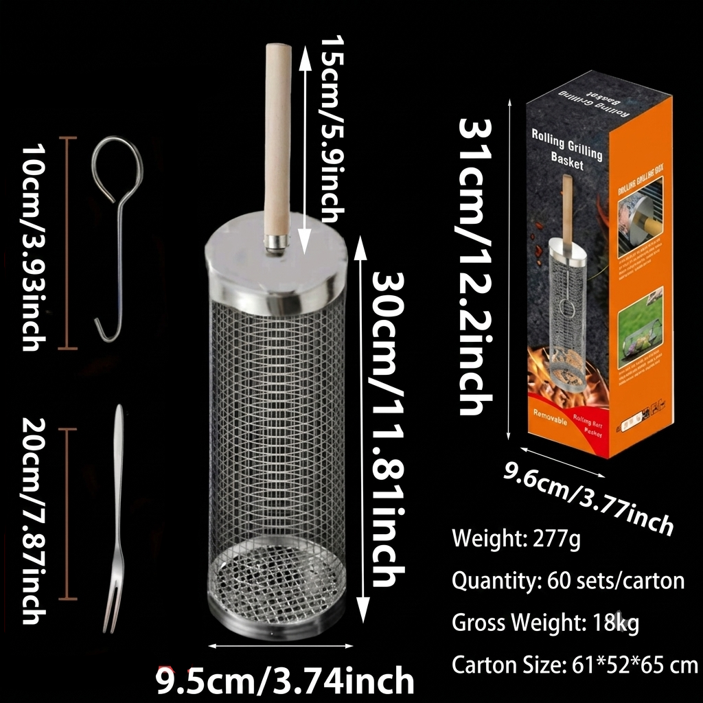 FOUR À FEU – Ensemble de Gril Portable Résistant à la Chaleur