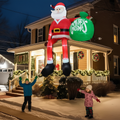 Skanto | Père Noël Grimpant LED Gonflable | 2,4 m de Hauteur | Extérieur