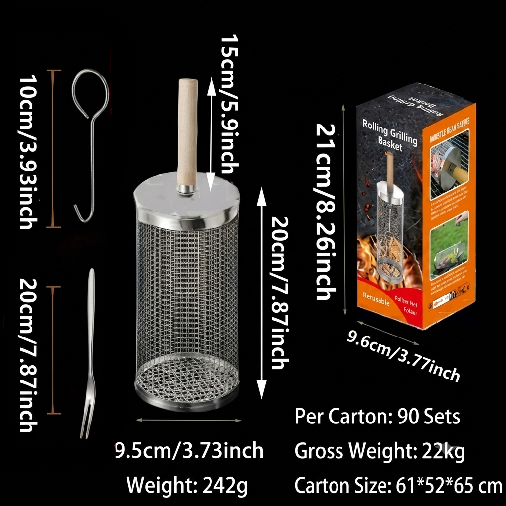 FOUR À FEU – Ensemble de Gril Portable Résistant à la Chaleur
