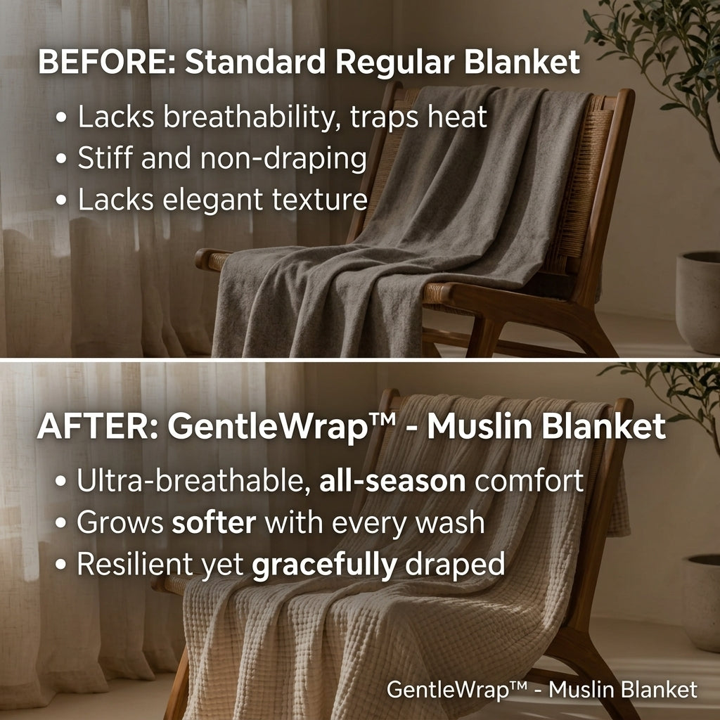 Plaid en Mousseline avec Tissu Respirant