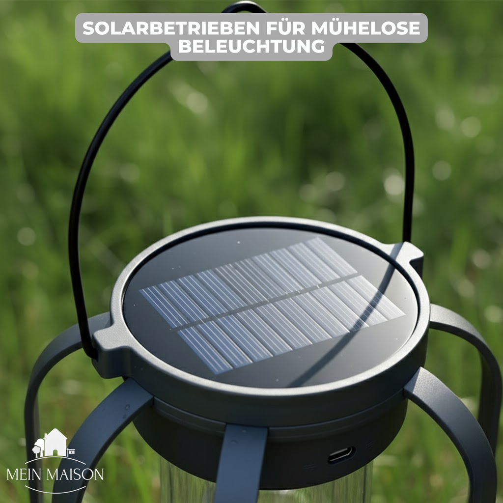 BurstGlow – Lampe solaire avec ambiance de flamme authentique !