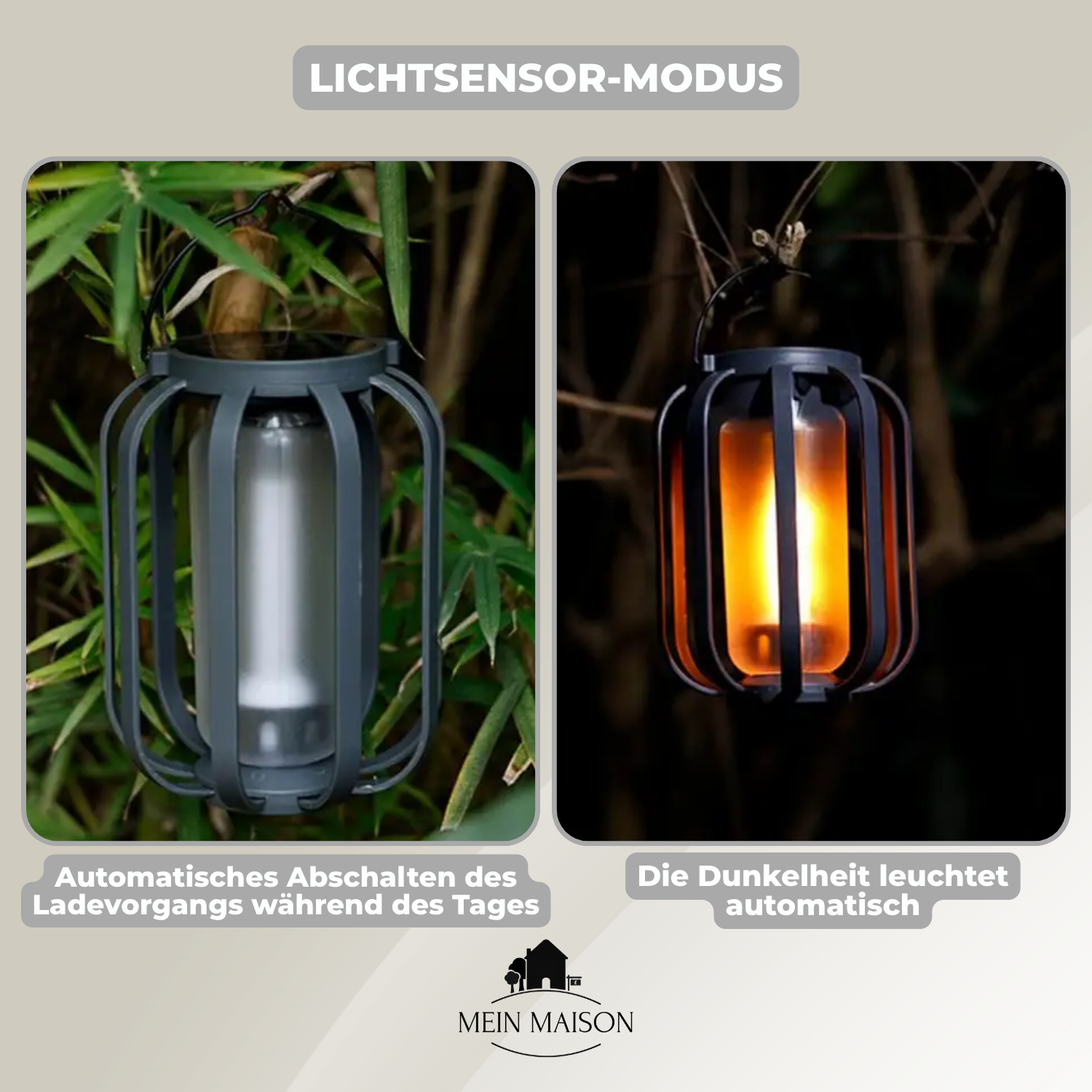 BurstGlow – Lampe solaire avec ambiance de flamme authentique !