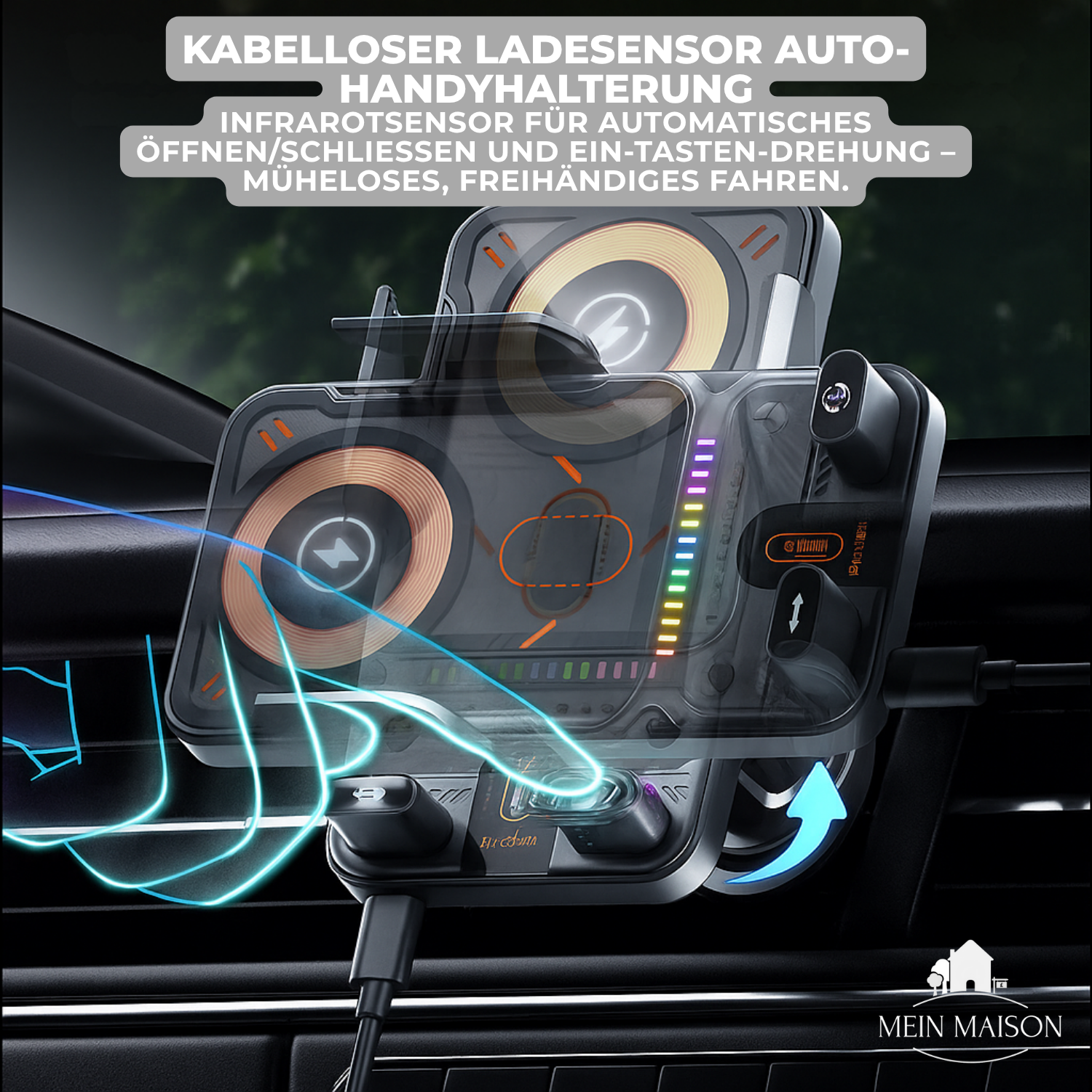 PowerDrive Pro – Chargement sécurisé et navigation en conduisant