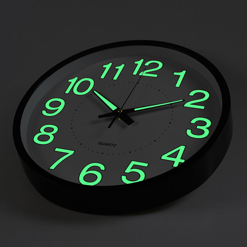 Kansas – Horloge Murale Silencieuse avec Éclairage Nocturne Ø30 cm