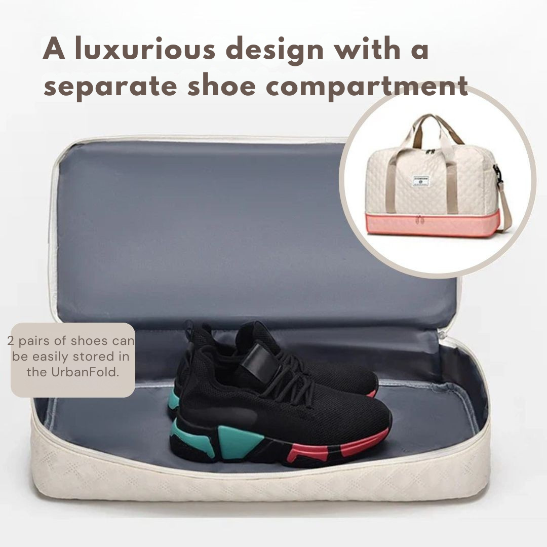 Sac de voyage matelassé avec compartiment à chaussures | Résistant à l'eau et organisé | Pliable | Travique