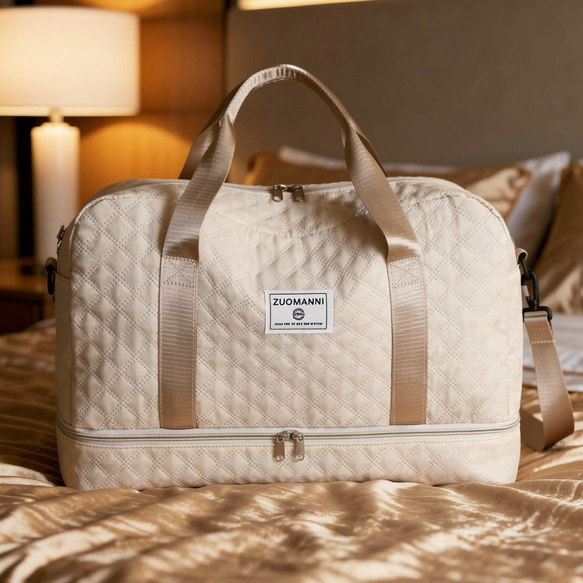 Sac de voyage matelassé avec compartiment à chaussures | Résistant à l'eau et organisé | Pliable | Travique