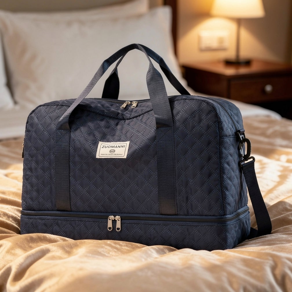 Sac de voyage matelassé avec compartiment à chaussures | Résistant à l'eau et organisé | Pliable | Travique