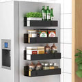 Étagère à épices | 4 pièces, Magnétique – Revêtement en poudre | Pas de perçage nécessaire | KitchenDock