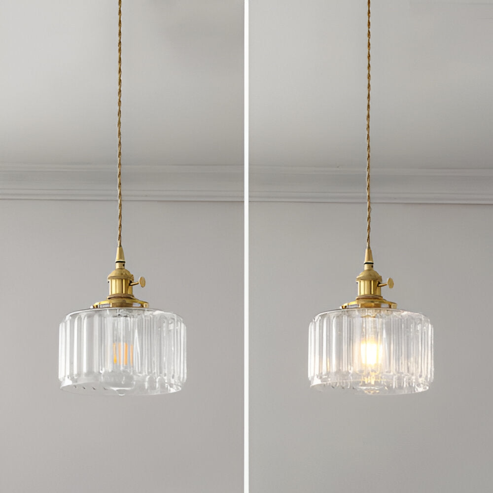 Verluna – Lampe Pendante Vintage en Verre Cylindrique Vert
