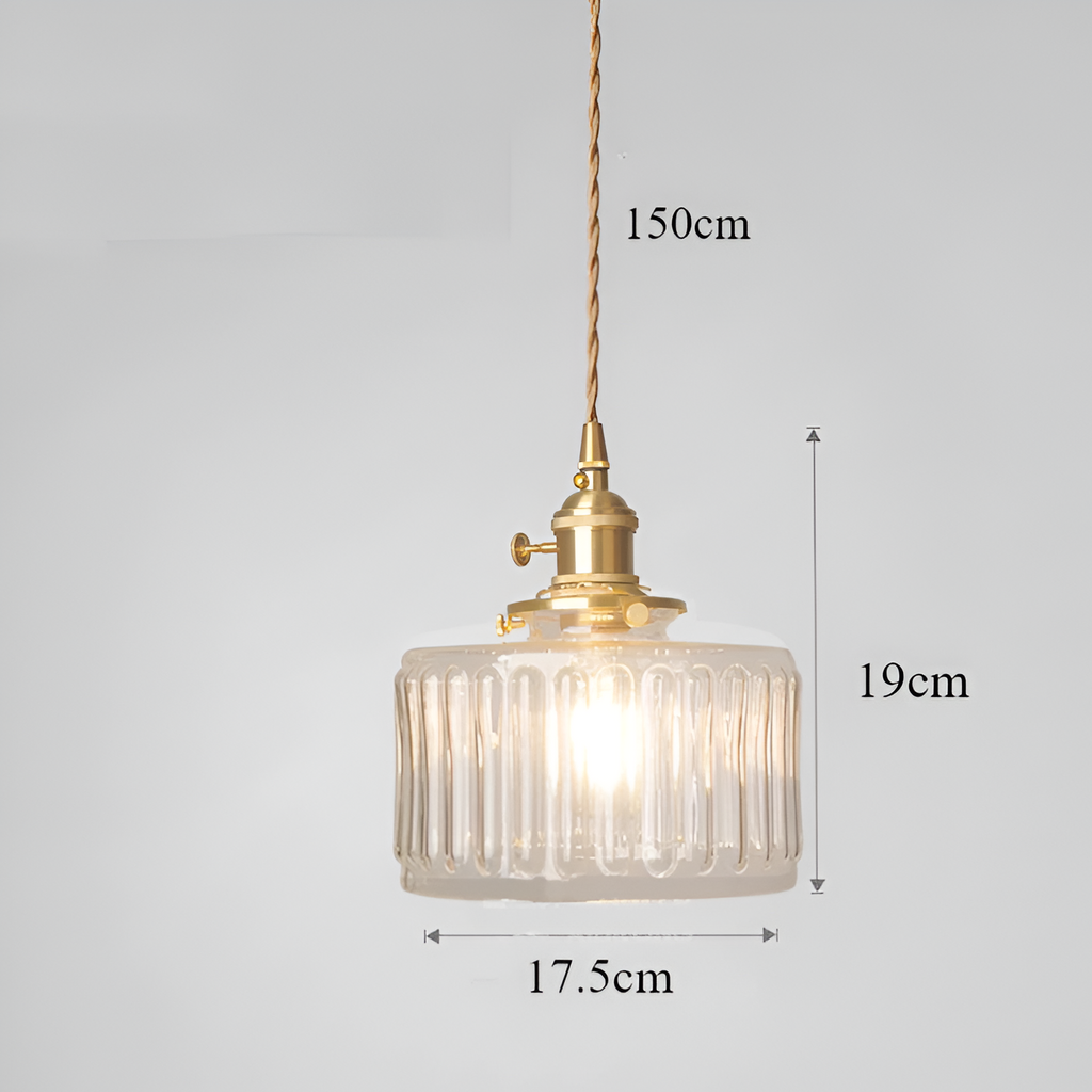 Verluna – Lampe Pendante Vintage en Verre Cylindrique Vert