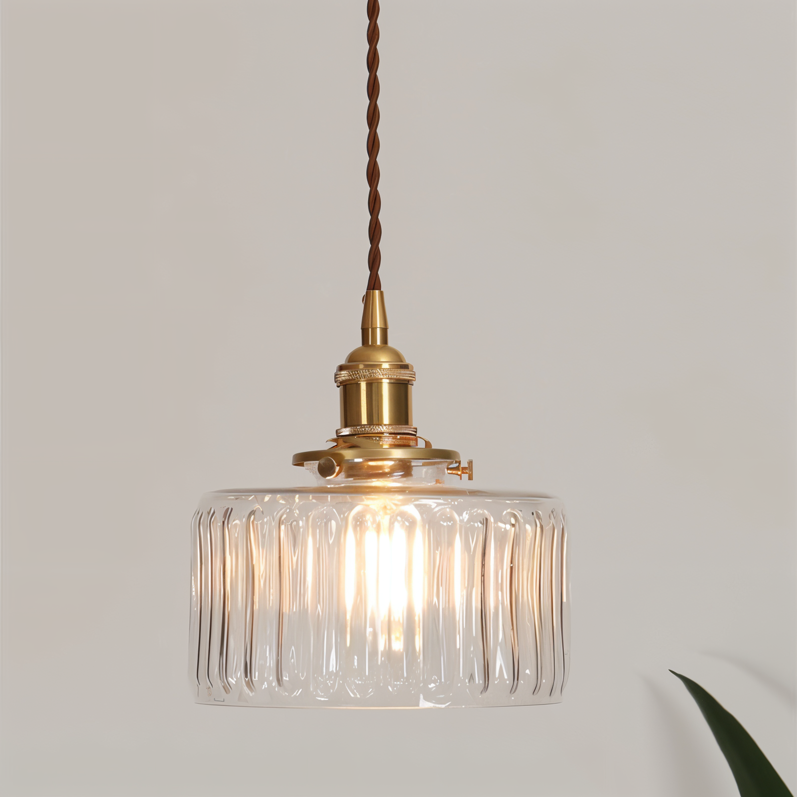 Verluna – Lampe Pendante Vintage en Verre Cylindrique Vert