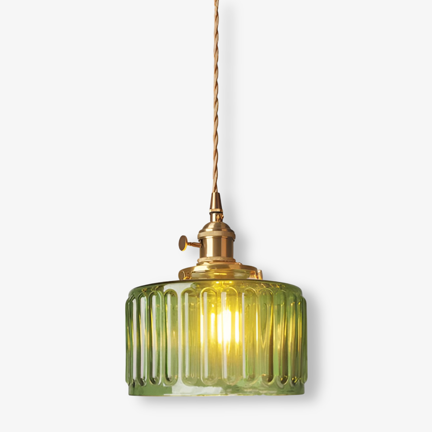 Verluna – Lampe Pendante Vintage en Verre Cylindrique Vert