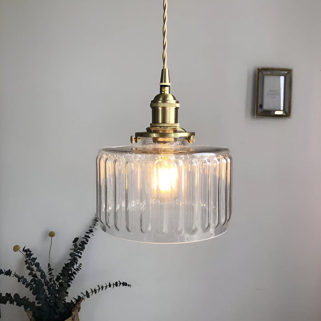 Verluna – Lampe Pendante Vintage en Verre Cylindrique Vert