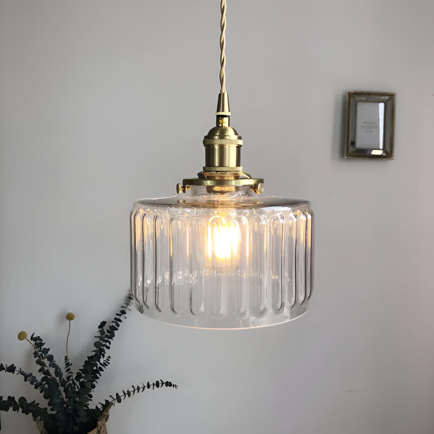 Verluna – Lampe Pendante Vintage en Verre Cylindrique Vert