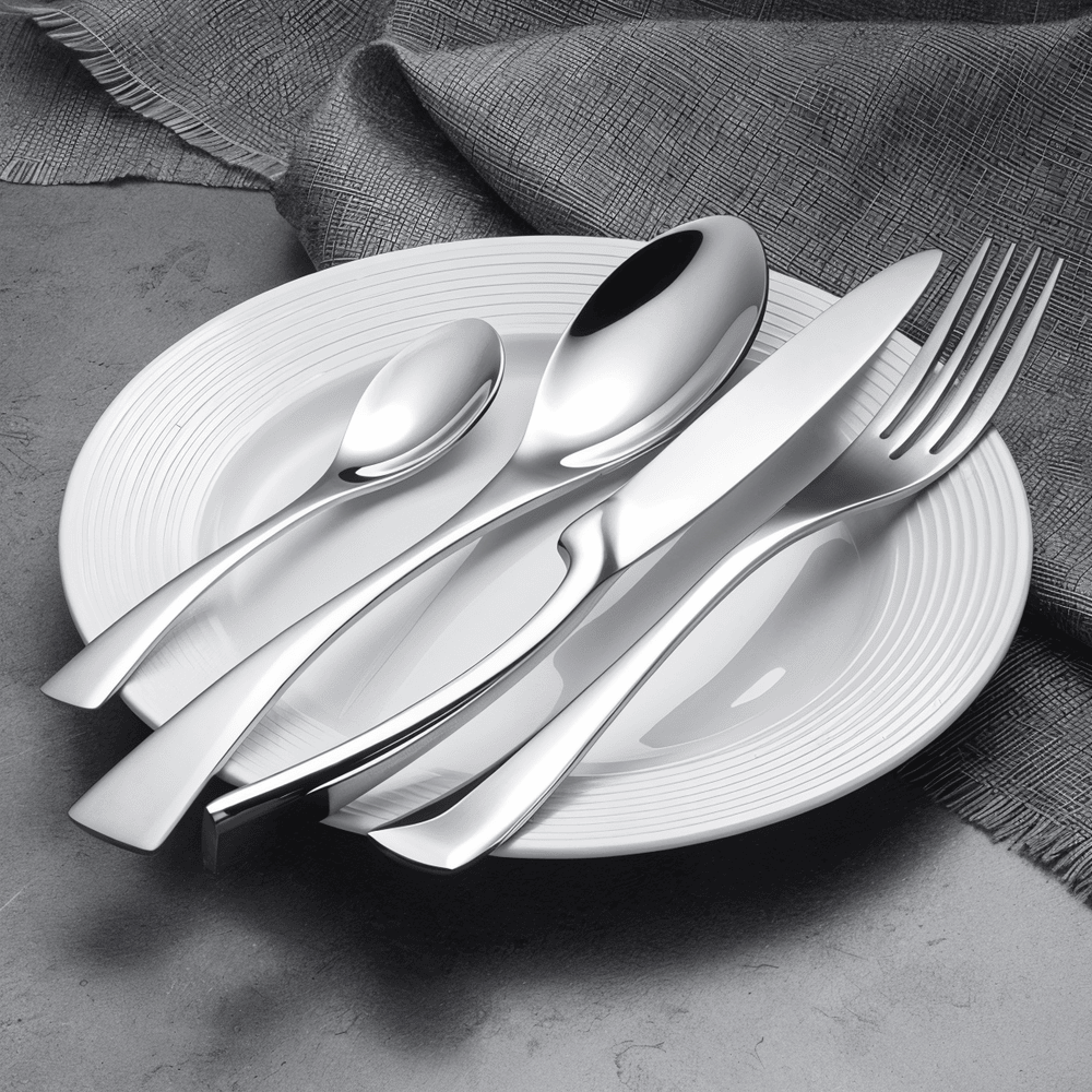 Set de couverts GlamourWare en acier inoxydable - Set de 5/20 pièces en porcelaine