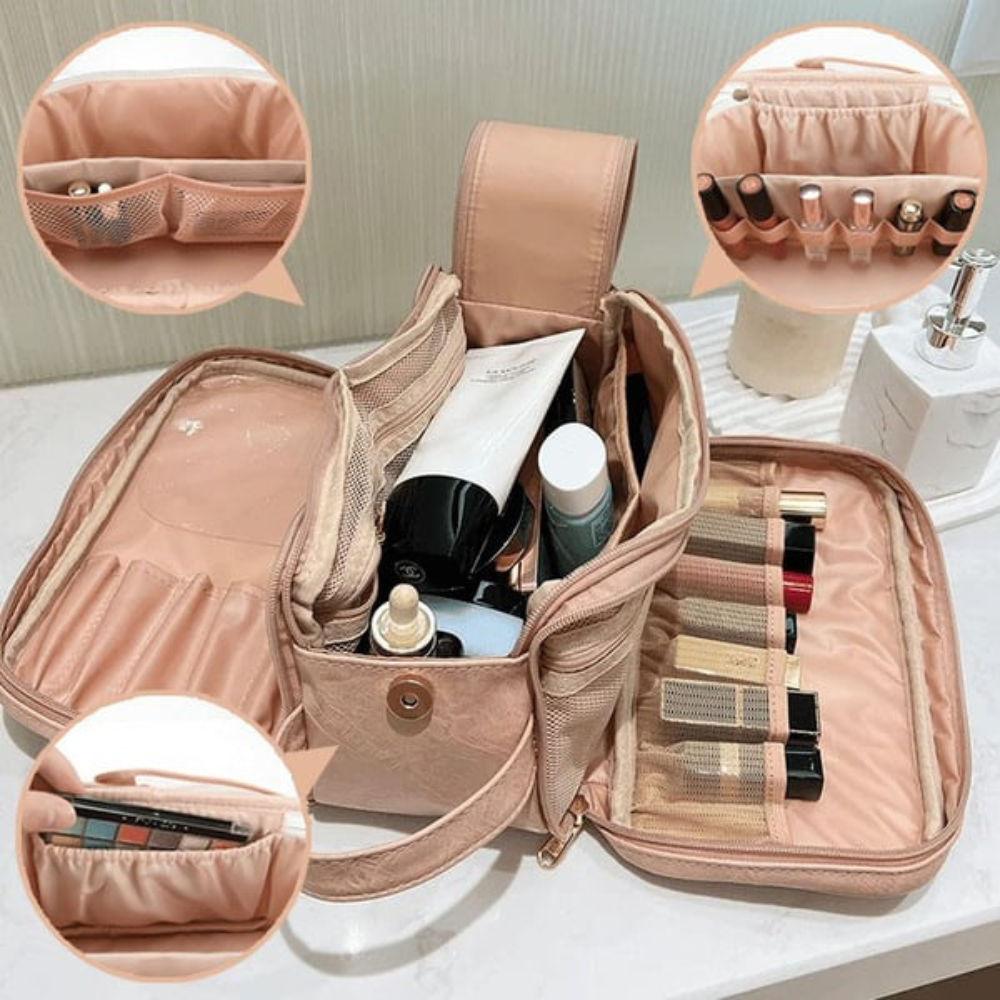GlamPro™ - Trousse de maquillage de voyage à grande capacité
