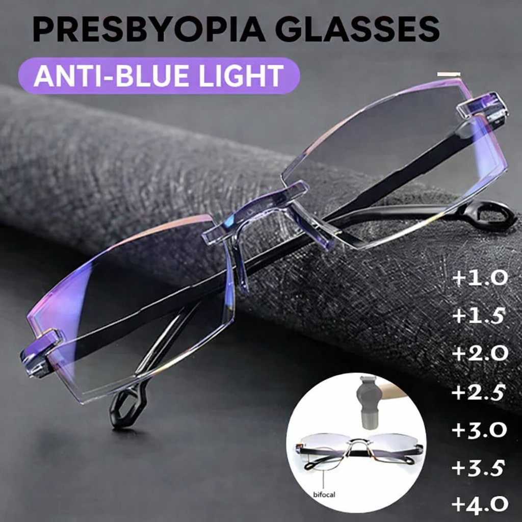 Lunettes progressives | Vision claire de près et de loin | Sans monture et ultra-légères | VisionClear
