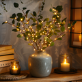 Lampes à branches scintillantes - Chaîne lumineuse LED magique à batterie - 70 cm de branches artificielles scintillantes