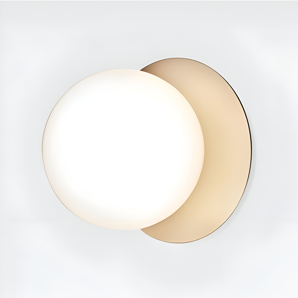 Lampe de plafond élégante avec boule en verre dépoli ou clair