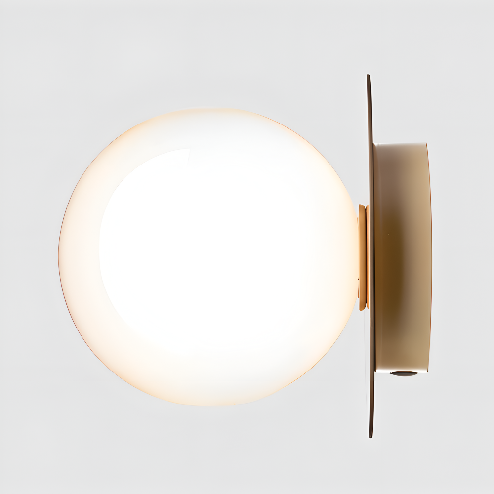 Lampe de plafond élégante avec boule en verre dépoli ou clair