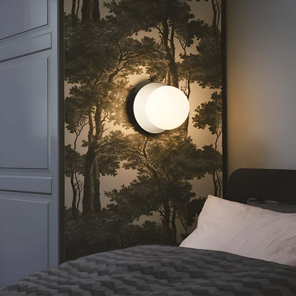 Lampe de plafond élégante avec boule en verre dépoli ou clair