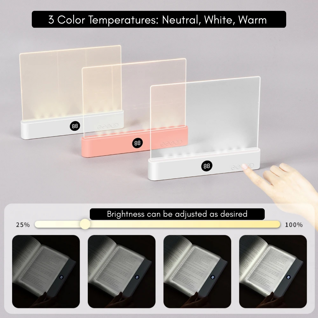 NIGHTBRIGHT - Lampe de Lecture LED GlowEase avec Bras Flexible pour Lit