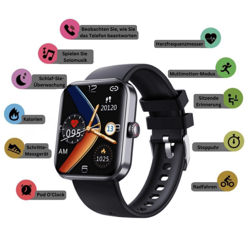 GLUCOFIT - Montre de santé intelligente conçue pour le suivi non invasif de la glycémie et le monitoring quotidien du bien-être