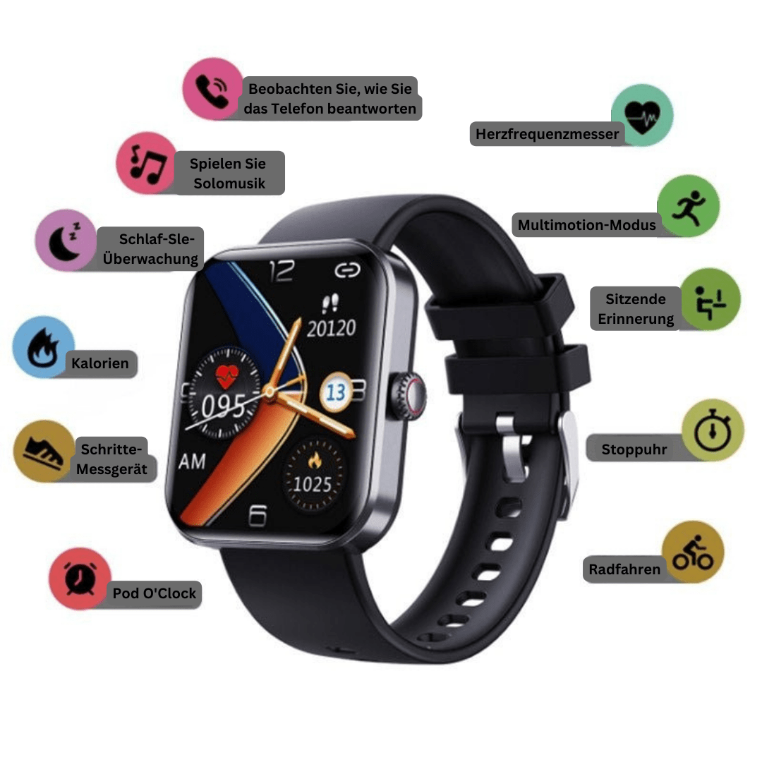 GLUCOFIT - Montre de santé intelligente conçue pour le suivi non invasif de la glycémie et le monitoring quotidien du bien-être