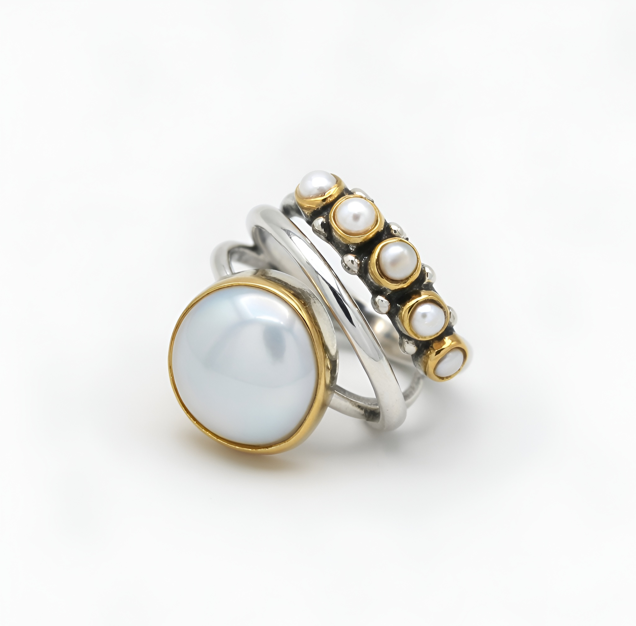 Bella - Bague perle et zircone