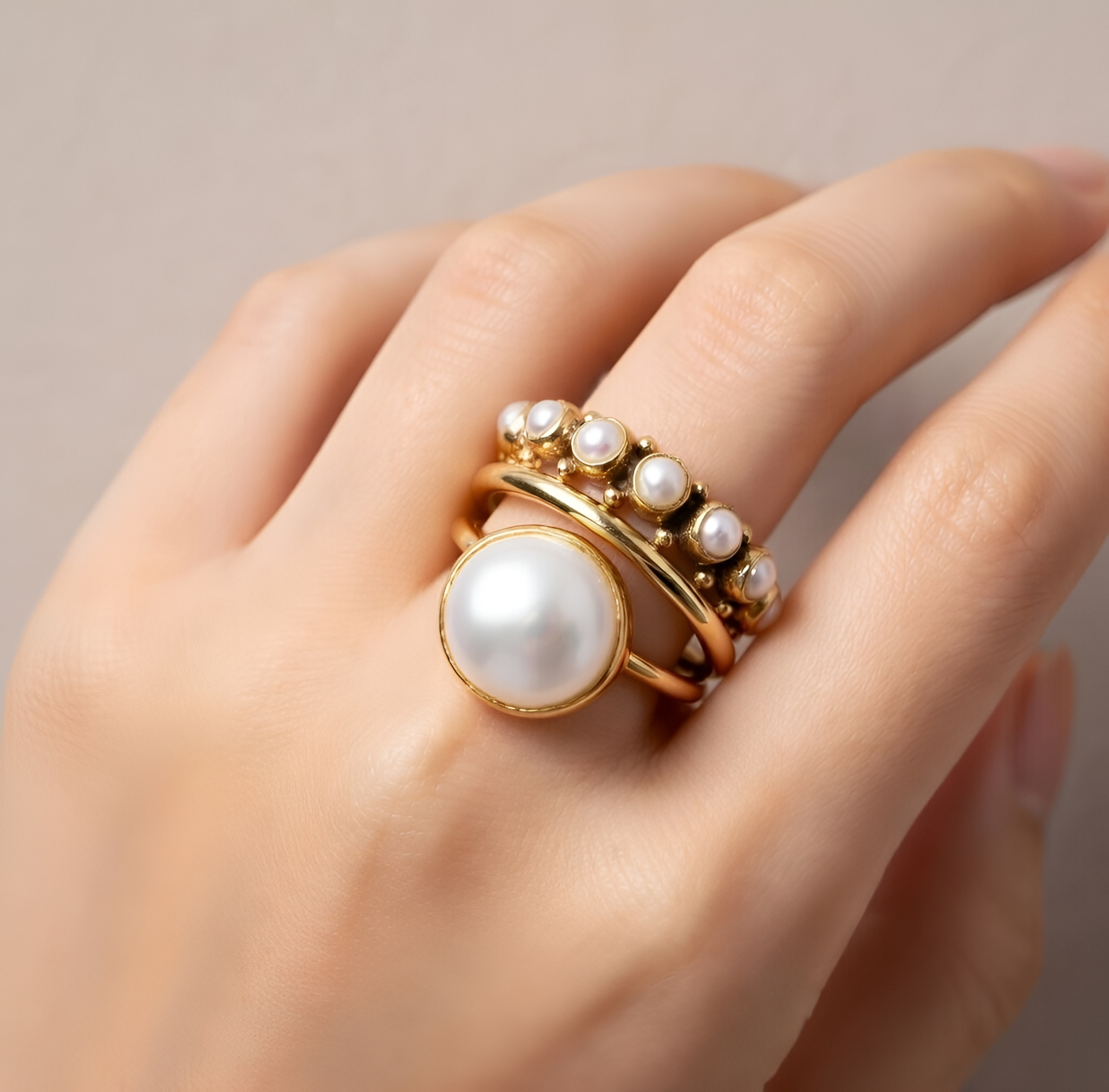 Bella - Bague perle et zircone