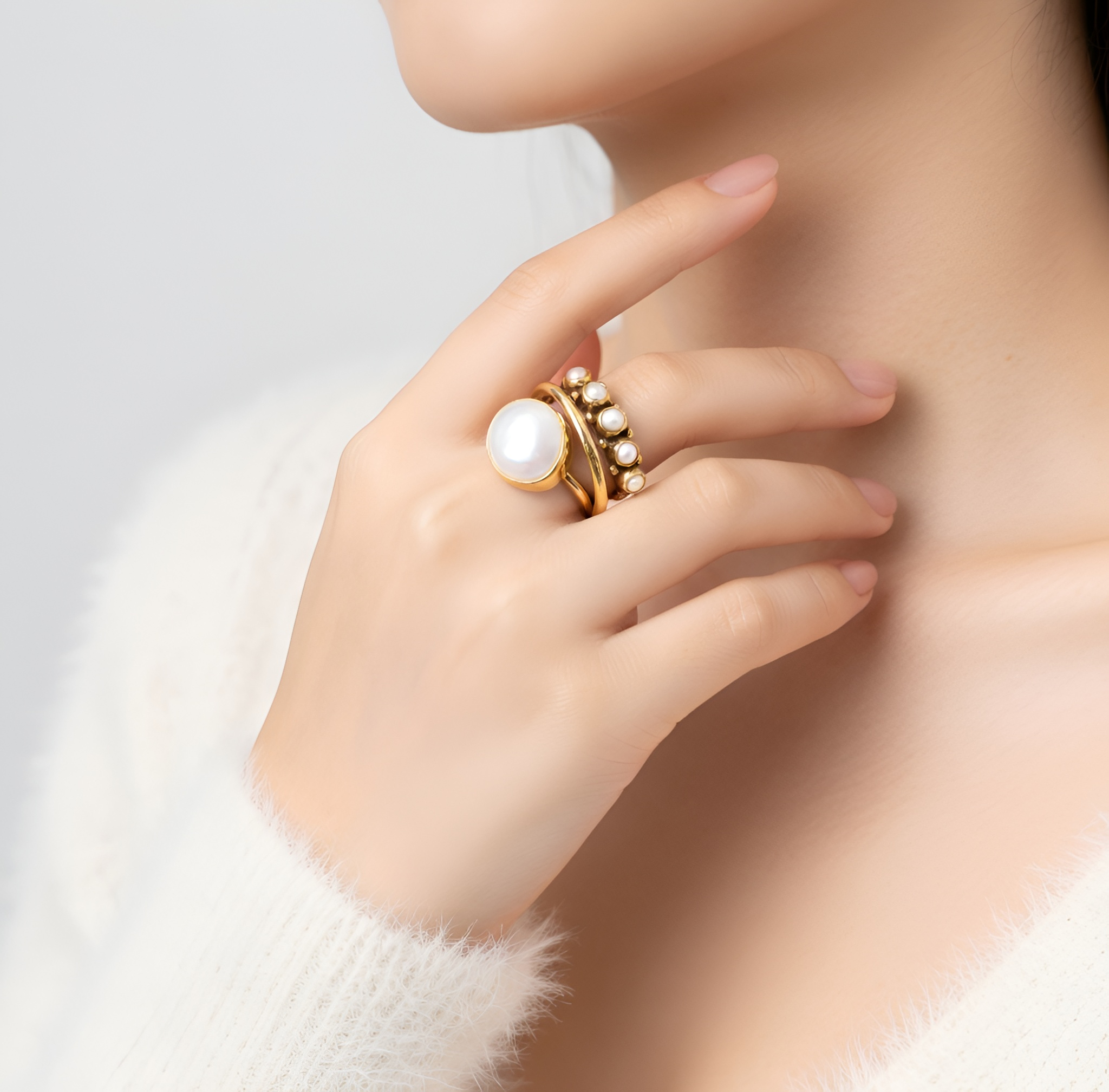 Bella - Bague perle et zircone