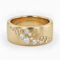 Ivy - Bague en zircone pour femme inspirée d'une feuille