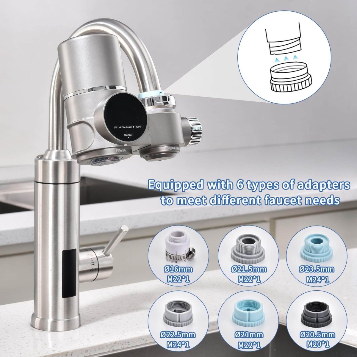 Filtre de robinet | Filtre à eau avancé pour une eau du robinet plus propre et plus saine