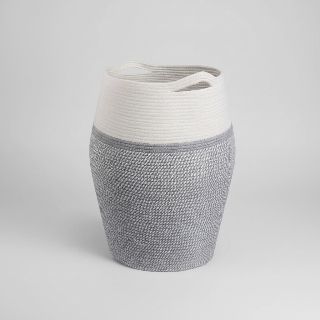 Grand panier tressé pour le linge - WeaveNest