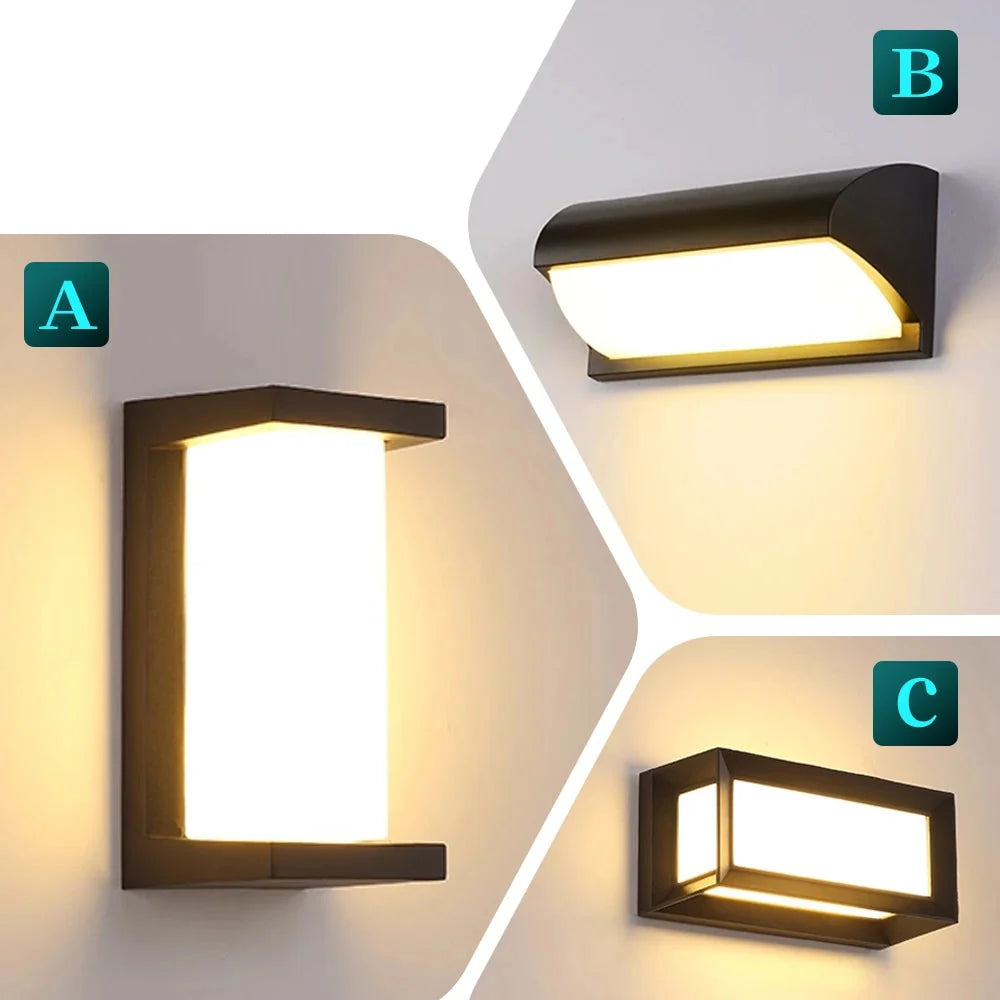 Applique murale LED moderne étanche pour extérieur