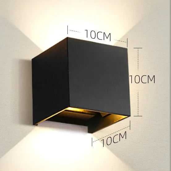 Applique murale LED géométrique pour extérieur