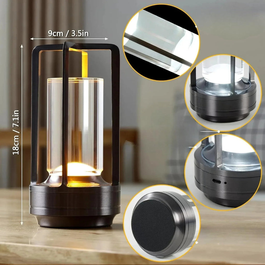 Lampe de table LED tactile rechargeable moderne