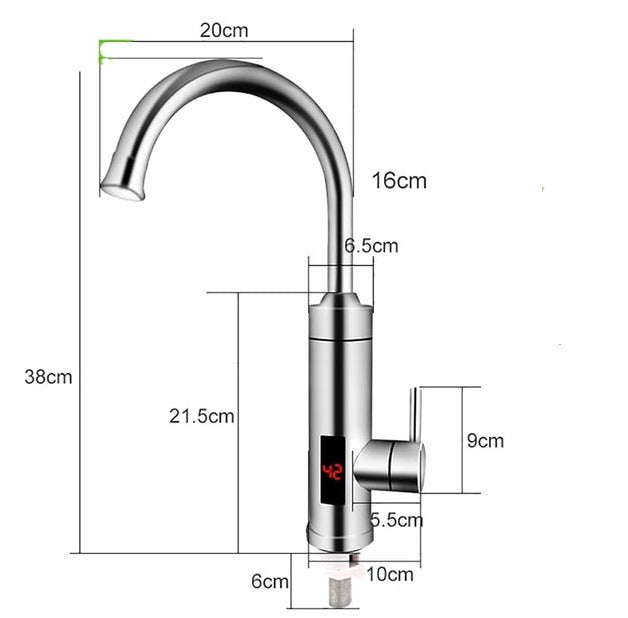 Robinet de cuisine électrique avec fonction de chauffage instantané