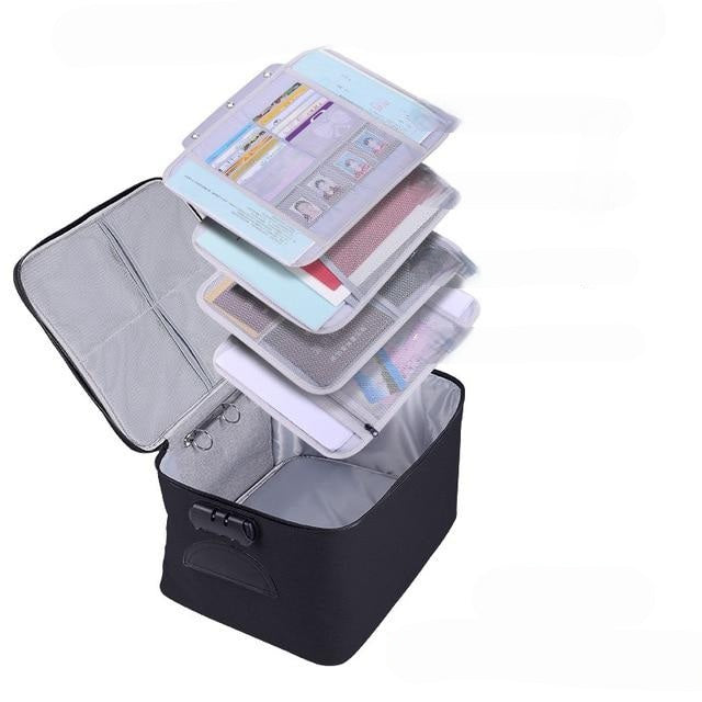 Boîte de rangement de documents étanche et verrouillable
