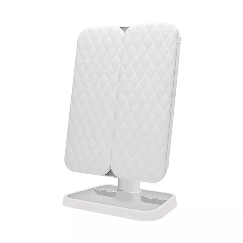 Miroir de Maquillage Lumière avec Éclairage LED – Grossissement Réglable et Espace de Rangement Élégant